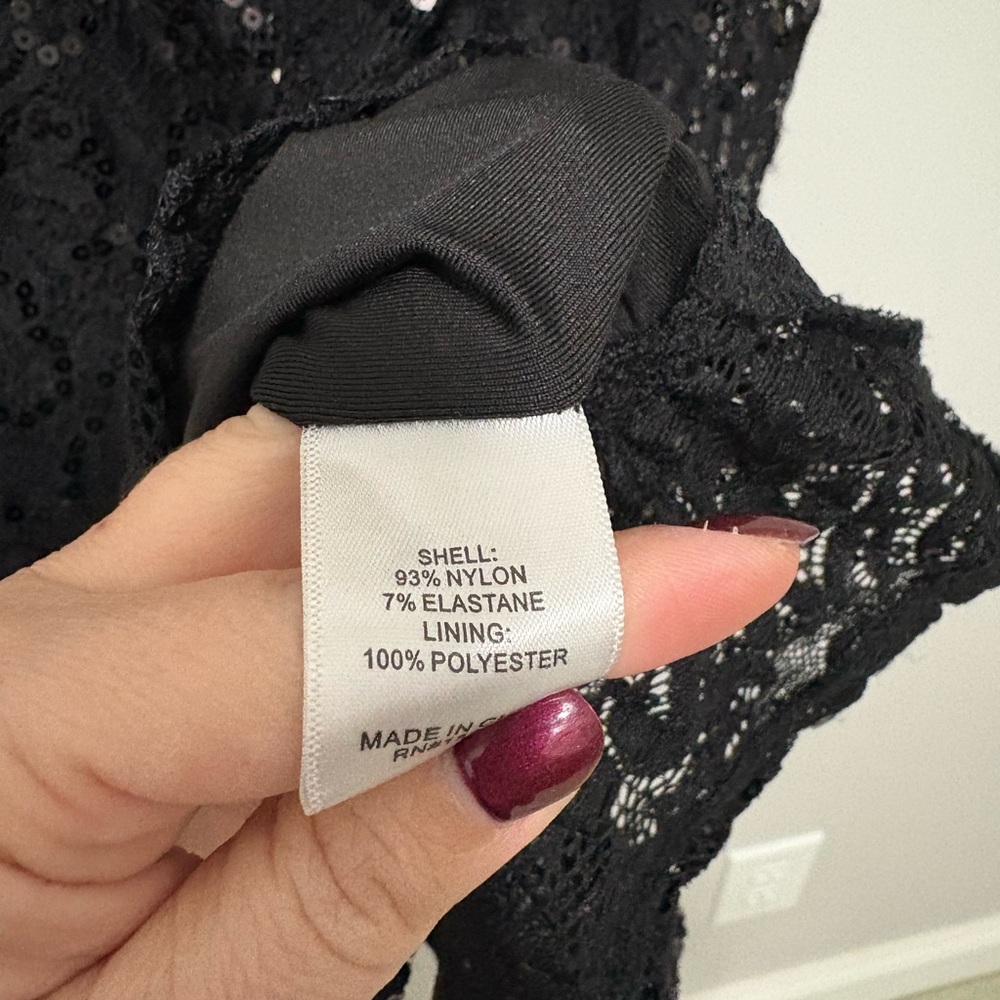 Lovers + Friends Black Lace Sequin Mini Dress - Picture 3 of 7
